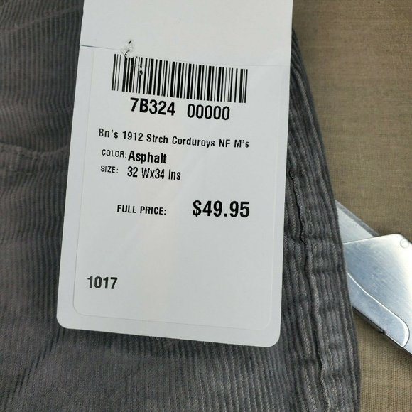 L.L. Bean 1912 Stretch Asphalt Corduroy Men Pants - Picture 8 of 13